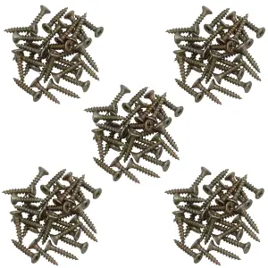 3mm x 16mm Countersunk Wood Chipboard Screw Fasteners PZ1 Drive 120pc