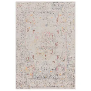 Traditional Persian Abstract Bordered Floral Easy to clean Rug for Dining Room-200cm X 290cm