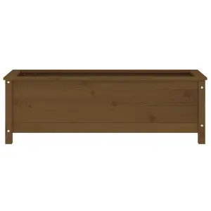 Berkfield Garden Raised Bed Honey Brown 119.5x40x39 cm Solid Wood Pine