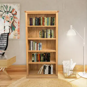 Bingham 180cm H x 90cm W Standard Bookcase Waxed