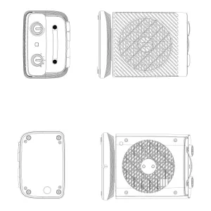 2000W White Oscillating Fan heater