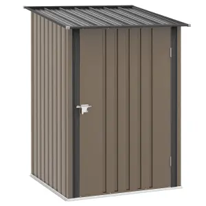 Outsunny 3.3ft x 3.4ft Outdoor Storage Shed Steel Garden Shed w/ Lockable Door