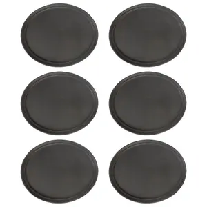 Oval Non-Slip Serving Trays - 79cm x 66cm - Black - Pack of 6