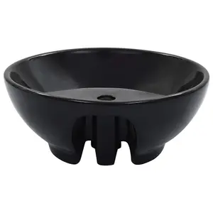 Berkfield Wash Basin with Overflow 46.5x18 cm Ceramic Black