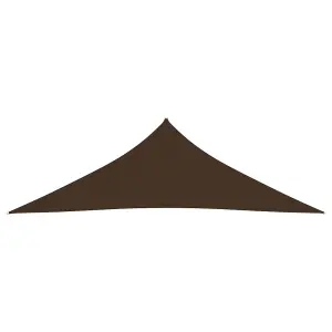 Berkfield Sunshade Sail Oxford Fabric Triangular 3.5x3.5x4.9 m Brown