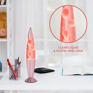 Global Gizmos Pastel Pink Retro Lava Lamp