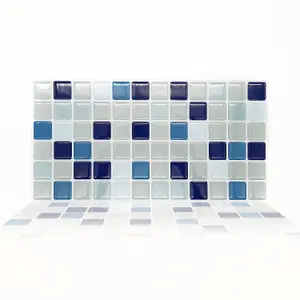 WalplusBlue Sea Mosaic 3D Tile Stickers Multipack 24pcs