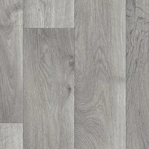 Grey 592 Contract Wood EffectCommercial Vinyl Flooring For Office, Shop, Waterproof Lino Flooring-1m(3'3") X 3m(9'9")-3m²