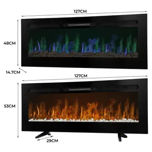 MonsterShop 50" Electric Inset Fireplace