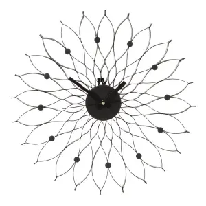 Interiors by Premier Styro Black Metal Clock