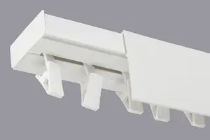 Single Curtain Ceiling Rail Track PCV 150 cm (L) CLIPS + WHITE COVER