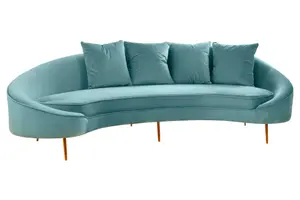 Osdin 4 Seat Light Turquoise Sofa