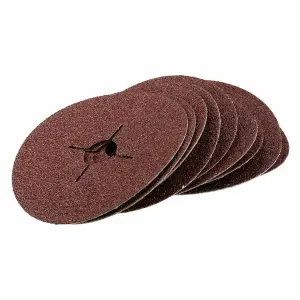 115mm 4.5in 36 Grit Coarse Fibre Sanding Abrasive Discs For Wood Metal 100pk