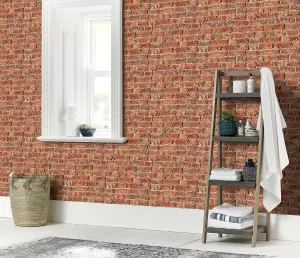 Arthouse Urban Brick Red Wallpaper