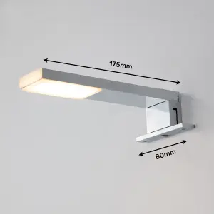 Chrome Slimline 3W LED Bathroom Wall Light