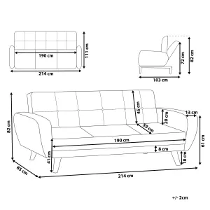 3 Seater Sofa FLORLI Light Grey