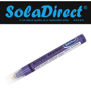 Acrylic Paint Marker Pen Permanent for Stone Leather Fabric Plastic (Violet)