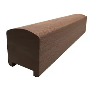 Sapele Dark Hardwood Contemporary Handrail 3.6m - 41mm Groove For Spindles UK Manufactured Traditional Products Ltd