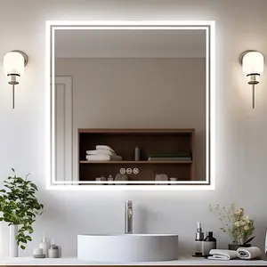 Backlit LED Bathroom Vanity Mirror Anti-Fog 80cm H x 80cm W