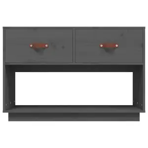 Berkfield TV Cabinet Grey 90x40x60 cm Solid Wood Pine