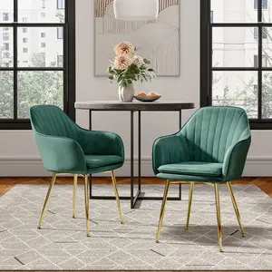 Elianna Upholstered Dining Chair (Set of 2) Emerald green