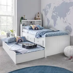 Venus White Guest Bed With Drawers No Trundle