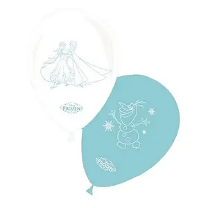 Frozen Characters Balloons (Pack of 8) Light Blue/White (One Size)