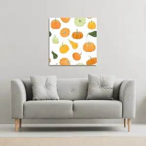 Pumpkin illustrations (Canvas Print) / 114 x 114 x 4cm