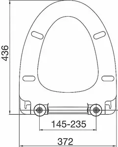 Euroshowers Ceraline V Shape Soft Close Toilet Seat