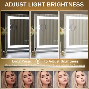 Prestano Rectangle LED Metal Mirror