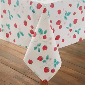 Strawberry Garden Table Cloth 137cm W x 178cm L