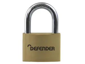 DEFENDER DFBP5 KA1 Brass Padlock 50mm Keyed Alike DEFBP5KA