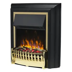 Dimplex Kingsley Deluxe Brass Freestanding Optiflame Electric Fire - Remote Control