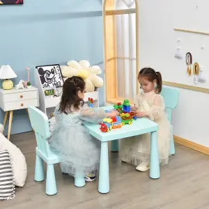 Costway 3 PCS Kids Table and Chair Set Toddler Activity Center Children Writing Desk