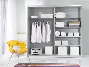 Beta Sliding Door Wardrobe W2000mm H2100mm D600mm - Modern Storage in White Matt