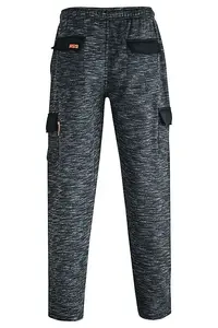 MS9 Mens Cargo Combat Fleece Trouser Work Tracksuit Jogging Bottoms Pants H20, Charcoal - L