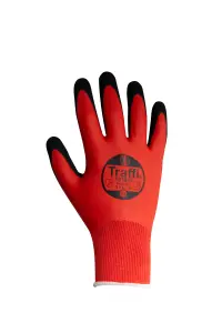 Traffi TG1895 Cut A Latex/Nitrile Foam Full Dip Glove Pack of 10 Size 6