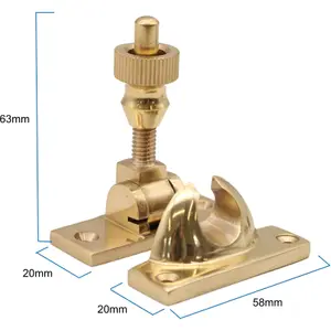 EAI Brighton Sash Window Fastener - Polished Brass - 58mm