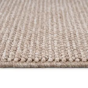 Neutral Minimalistic Cream Beige Boucle Textured Soft Area Rug 190cm x 280cm