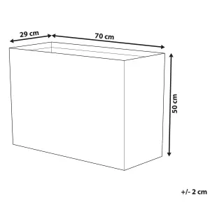 Rectangular Plant Pot 29 x 70 x 50 cm Beige EDESSA