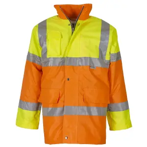 Yoko Mens Hi Vis Contrast Safety Jacket