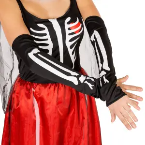 Women's Skeleton Costume - red S