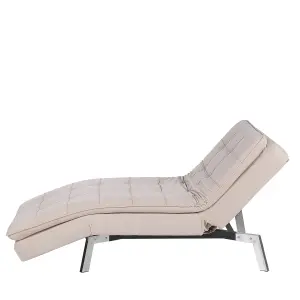 Velvet Chaise Lounge Beige LOIRET