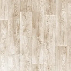 Light Beige Wood Effect Vinyl Flooring For Kitchen, Bathroom, Dining Room, 2.0mm Thick Vinyl Sheet -3m(9'9") X 2m(6'6")-6m²