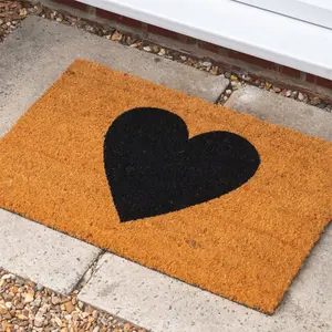 Nicola Spring - Coir Door Mat Black / 1.6cm H x 60cm L x 40cm W