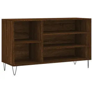 Berkfield Shoe Cabinet Brown Oak 102x36x60 cm Engineered Wood