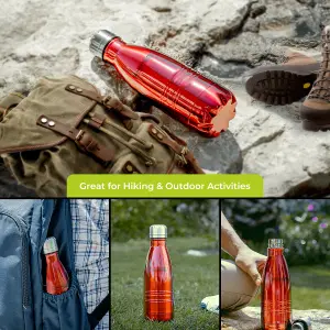 Royalford Stainless Steel Water Bottle, 350ML Double Walled Insulated Water Flask