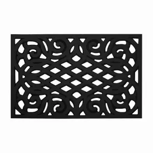 Nicoman Eco Friendly Outdoor Door Mat 60x40cm - Black