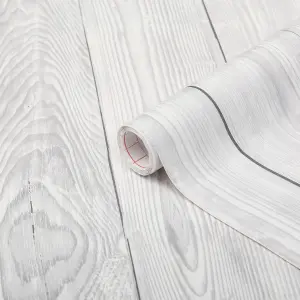 D-C-Fix Shabby White Wood Self-adhesive Furniture Wrap (L)5m (W)675mm