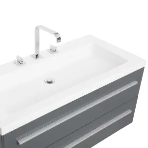 Floating Bathroom Vanity Set Grey ALMERIA